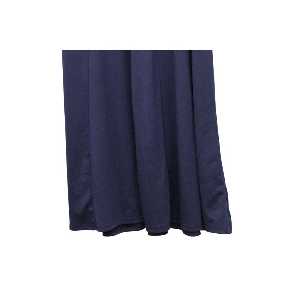 Theory Midi Dress Size 10 Navy Stretch Knit Classic Preppy Coastal Beach Boho - Picture 11 of 13